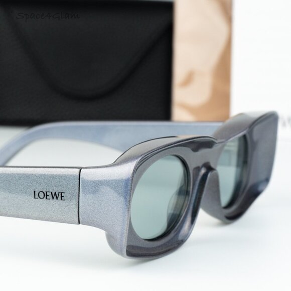 Loewe Men Sunglasses Grey Silver Mirror Rectangle LW40033I 05X NEW AUTHENTIC - Picture 4 of 15